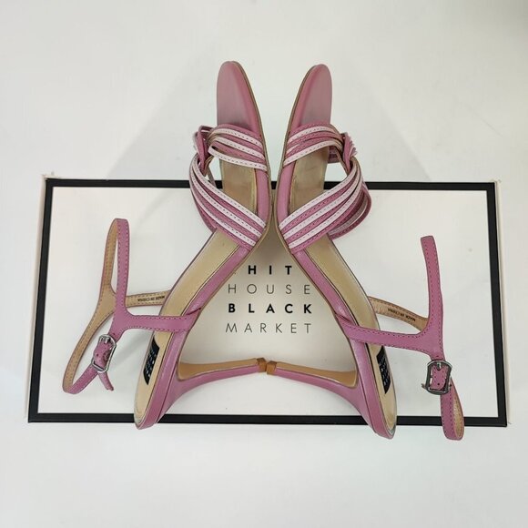 White House Women's Black Market Hailey Pink Synthetic Heels Size 6M - Picture 5 of 11